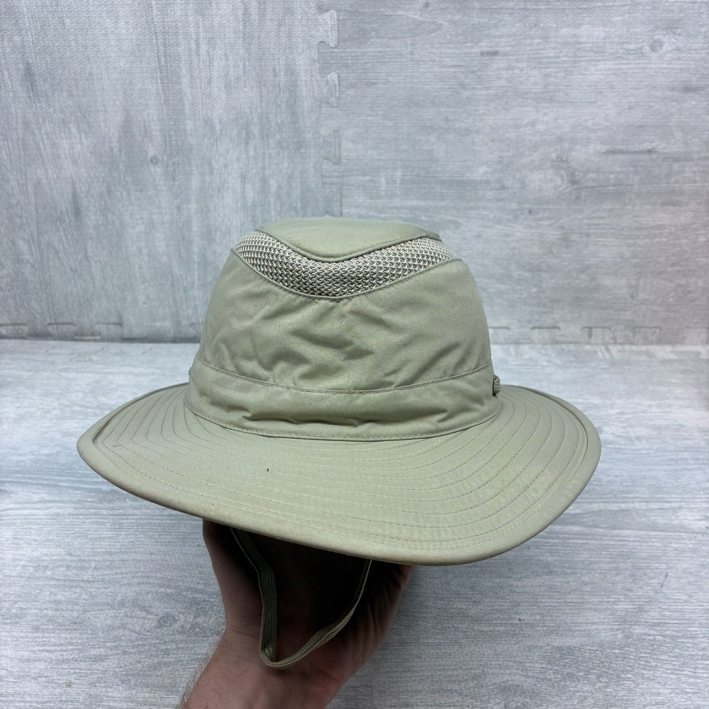 Tilley Airflo Hat Adult 7 1/8 Beige Tan Safari Fishing Outdoors Bucket Boonie
